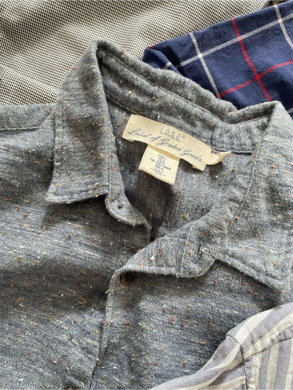 Lot bundle four button up shirts good condition all L hawker rye H&M banana